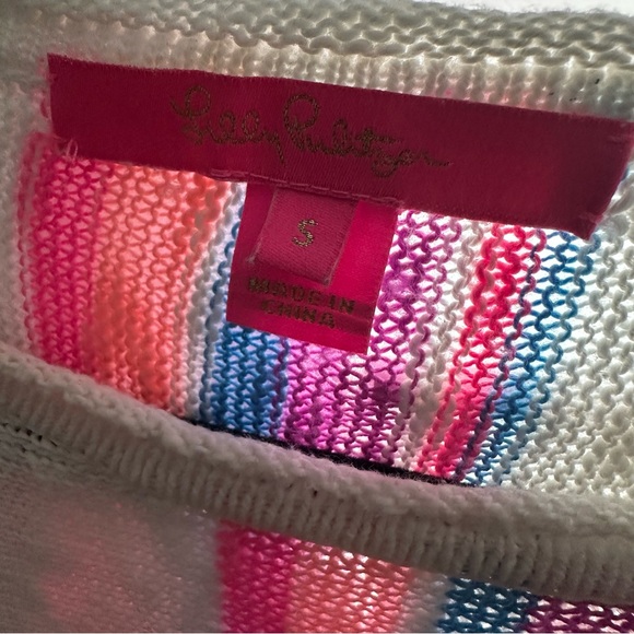 Lilly Pulitzer Rozalia Sweater Amethyst Paradise Island Stripe Size S - Picture 7 of 7